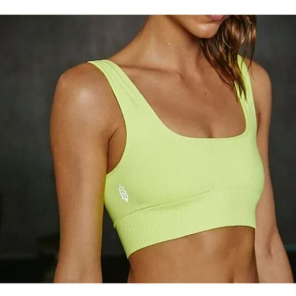 Free People Other - Free People Movement Good Karma Sports Bra Neon Yellow Size Xs/S